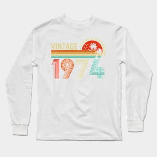 50 Year Old Retro Gifts Vintage 1974 50Th Birthday Men Women Long Sleeve T-Shirt Long Sleeve T-Shirt